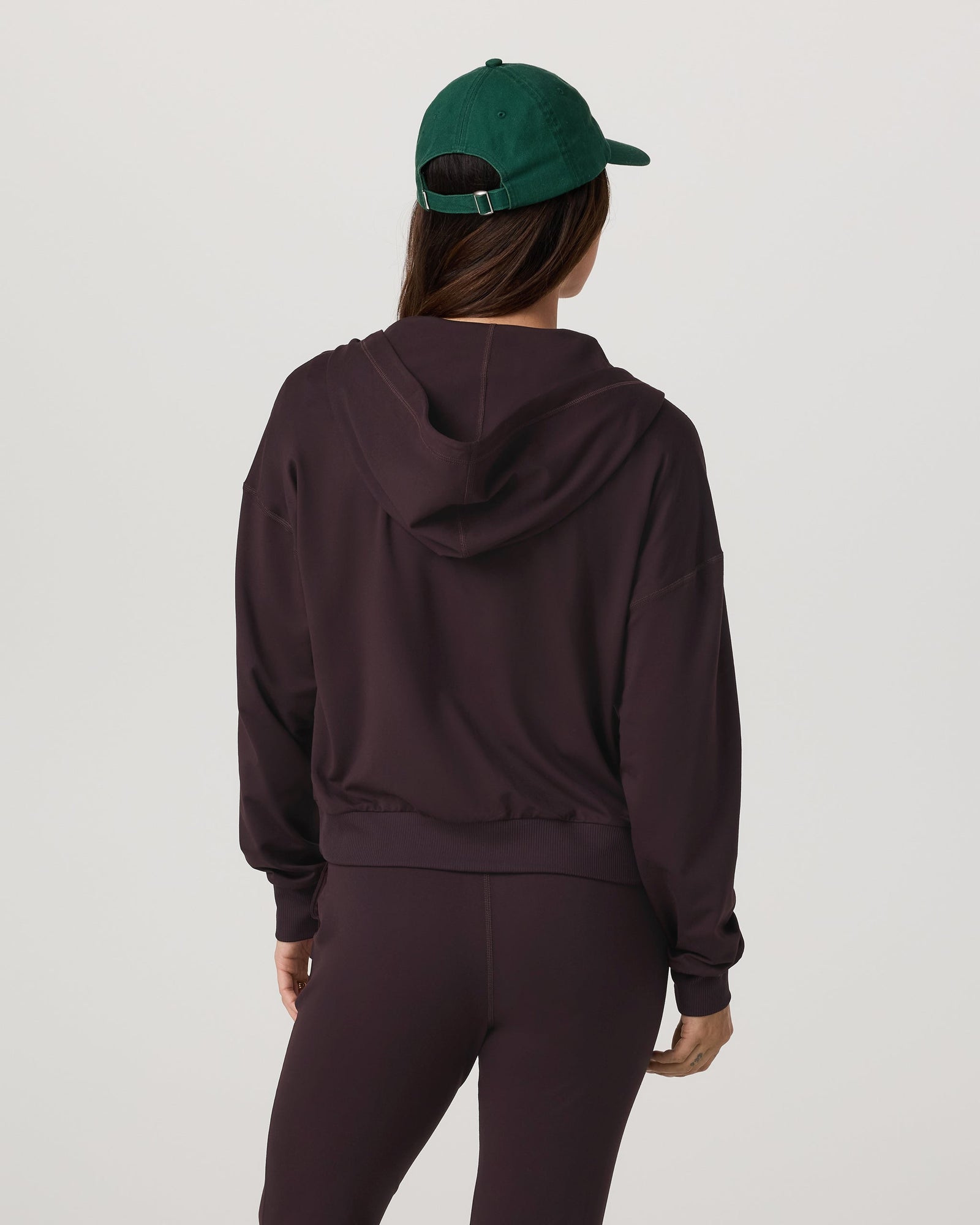 Halo full-zip modern hoodie (Raisin)