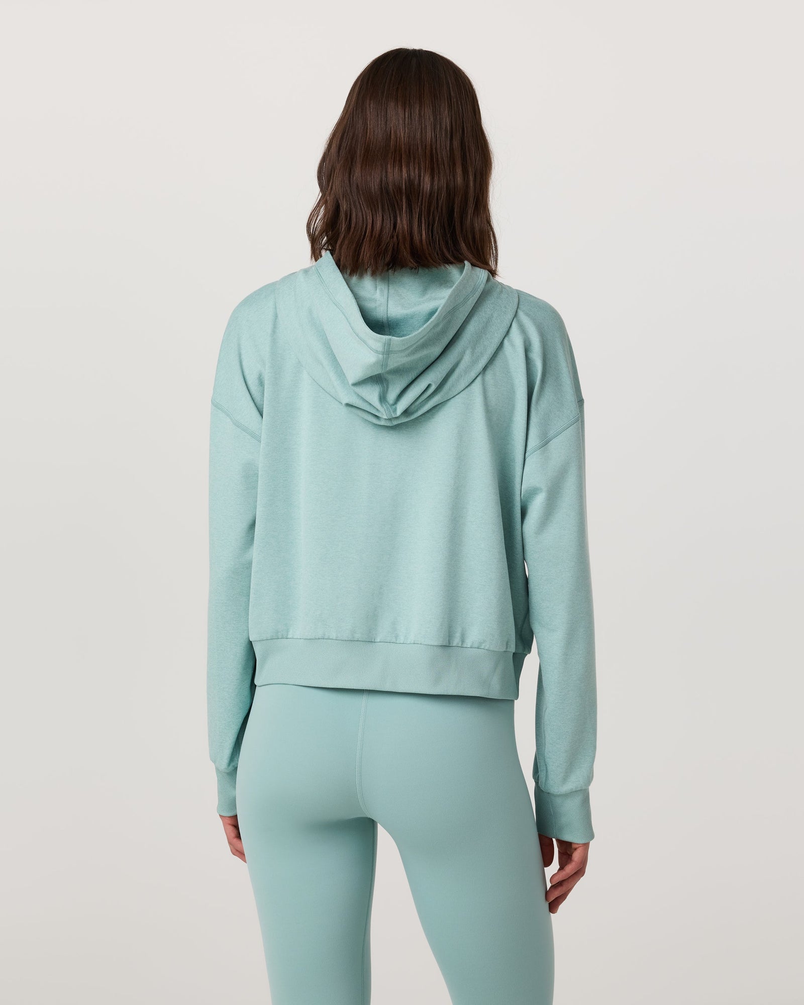 Halo full-zip modern hoodie (Sea Spray Heather)